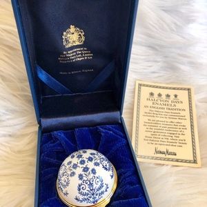 Halcyon Days Enamels Medici Floral Dome Ring Box